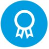 Zertifikat-Icon mit Medaille